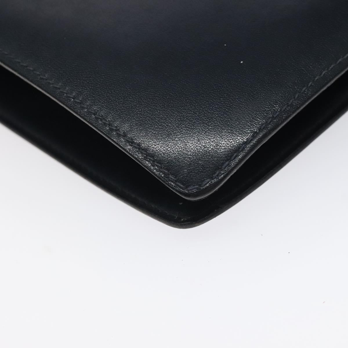 Celine Flap Shoulder Bag Leather, NAVY, LEATHER, Shoulder bag