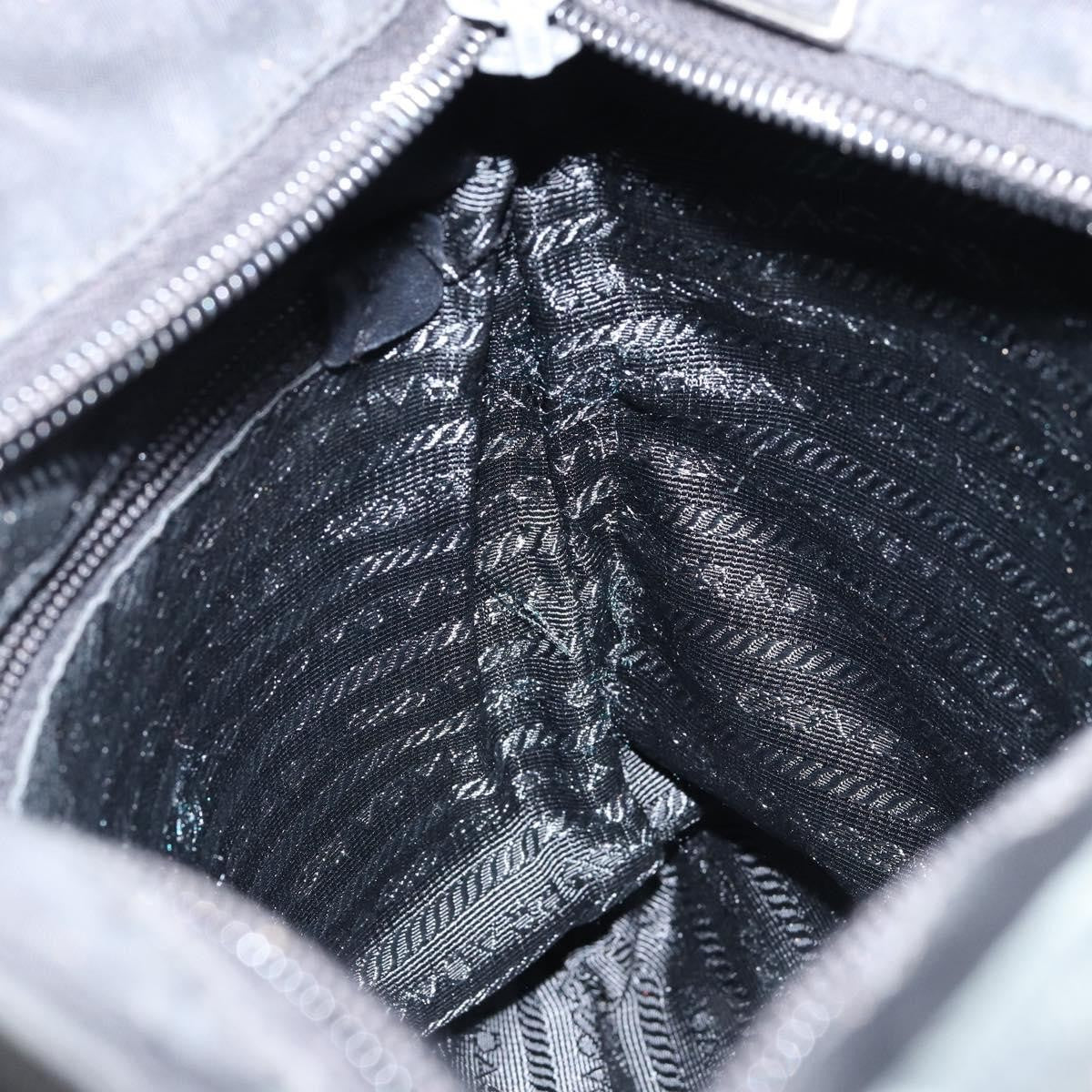 Prada Zip Messenger Bag Horizontal Quilt Tessuto, BLACK, NYLON, Shoulder bag