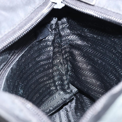 Prada Zip Messenger Bag Horizontal Quilt Tessuto, BLACK, NYLON, Shoulder bag