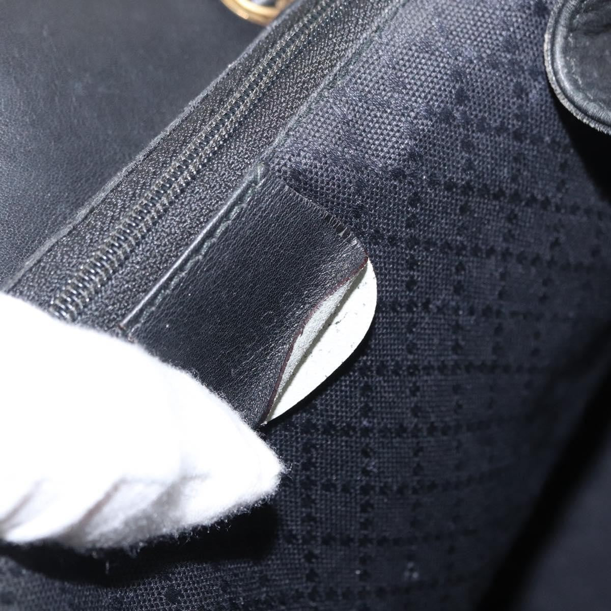 Gucci Vintage Bamboo Backpack Leather, BLACK, LEATHER, Backpack