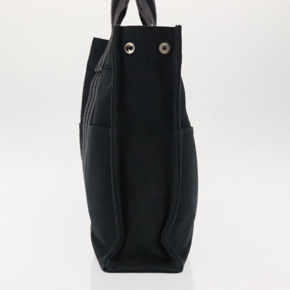 Hermes Fourre Tout Tote Canvas, BLACK, CANVAS, Tote bag