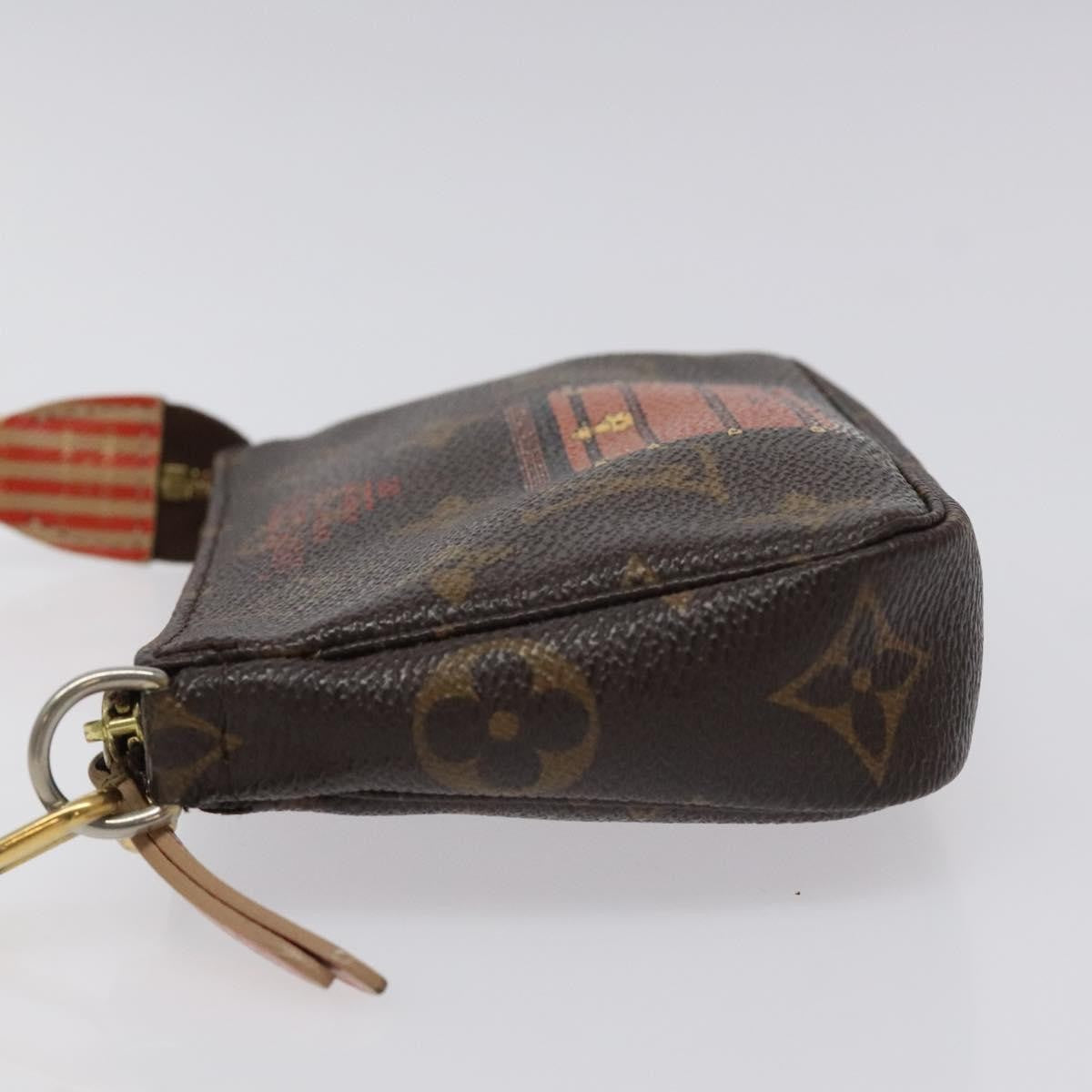 Louis Vuitton Pochette Accessoires Limited Edition Monogram Trunk, BROWN, CANVAS, Clutche & pouche