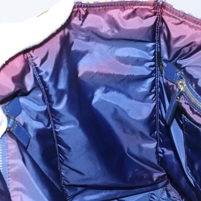 Prada Floreal Tote Printed Tessuto, BLUE, NYLON, Tote bag