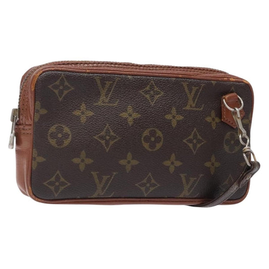 Louis Vuitton Monogram Clutch Monogram Canvas, BROWN, CANVAS, Clutche & pouche