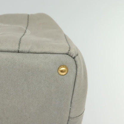 Prada Canapa Tote Canvas, GRAY, CANVAS, Tote bag