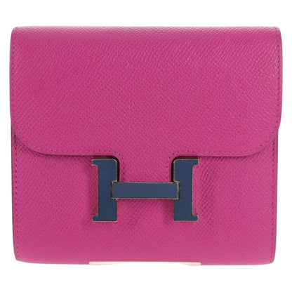 Hermes Constance Slim Wallet Epsom, PURPLE, LEATHER, Wallets
