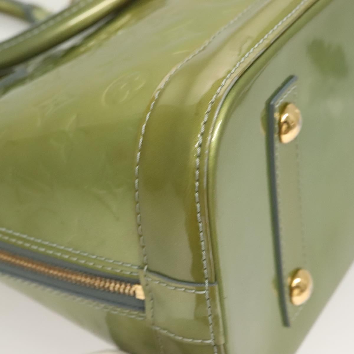 Louis Vuitton Alma Handbag Monogram Vernis, GREEN, PATENT_LEATHER, Handbag