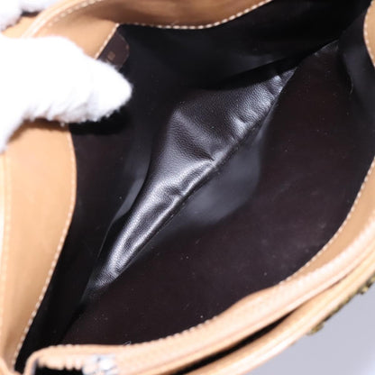 Celine Vintage Macadam Shoulder Bag Canvas, BEIGE, CANVAS, Shoulder bag