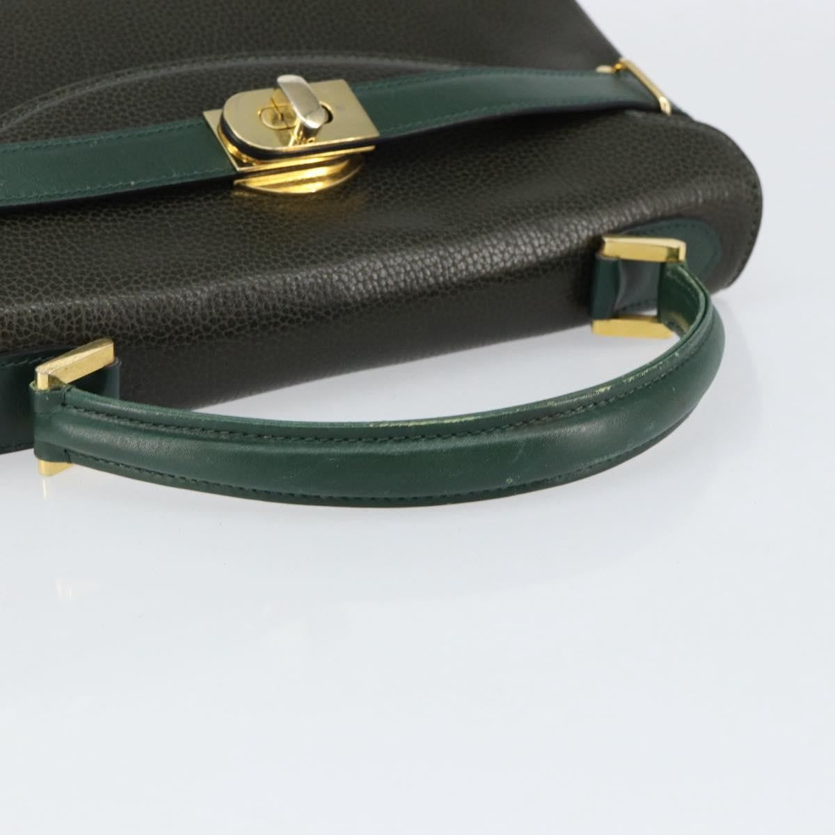 Bally Vintage Handbag Leather, KHAKI, LEATHER, Handbag