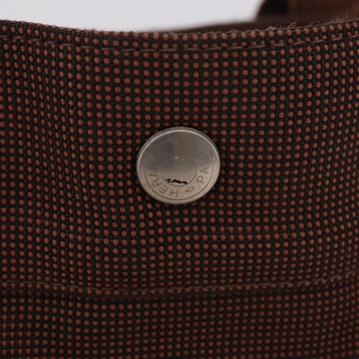 Hermes Fourre Tout Tote Canvas, Brown, Canvas, Tote Bag