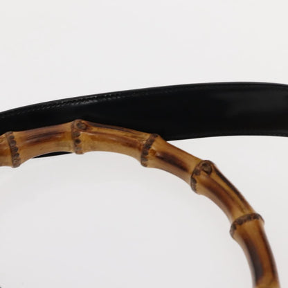 Gucci Vintage Bamboo Handle Bag Nylon, BLACK, NYLON, Handbag