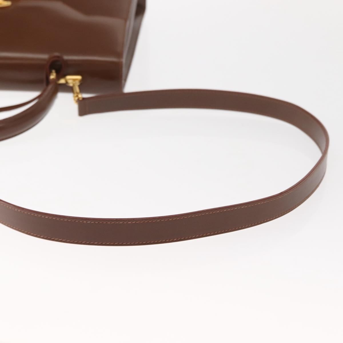 Gucci Vintage Lady Lock Top Handle Bag Leather, BROWN, LEATHER, Handbag