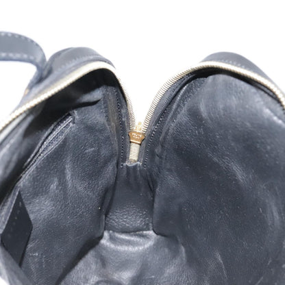 Celine Vintage Macadam Backpack Canvas and Leather, BLACK, CANVAS, Backpack