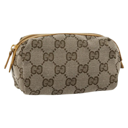 Gucci Vintage Toiletry Pouch GG Canvas, BEIGE, CANVAS, Clutche & pouche