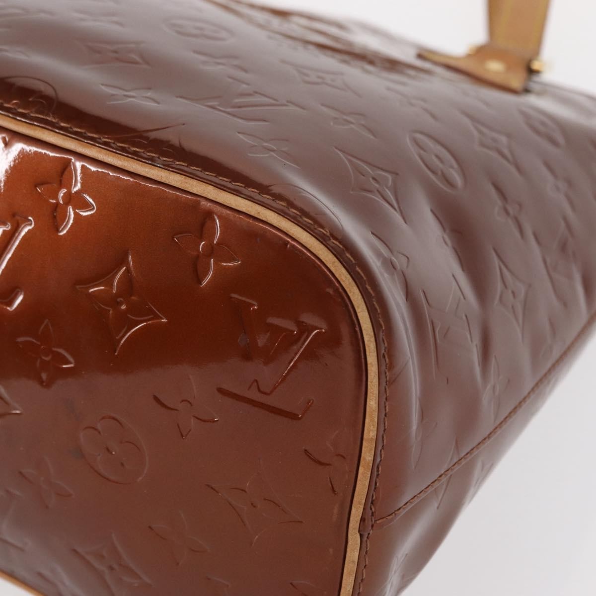 Louis Vuitton Houston Handbag Monogram Vernis, BROWN, PATENT_LEATHER, Handbag