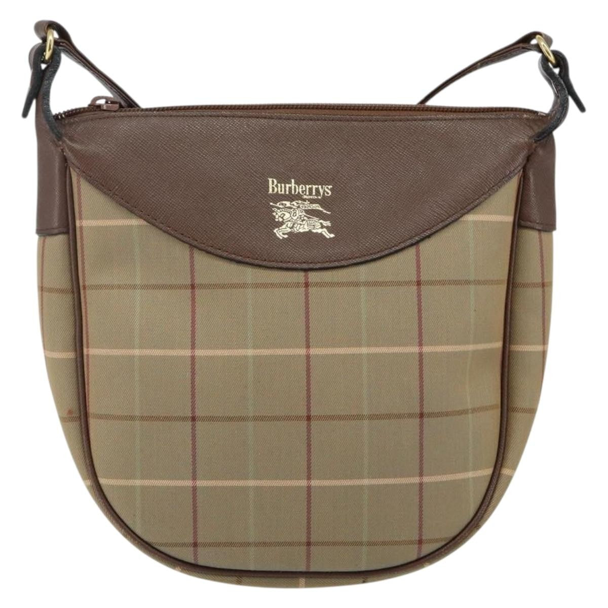 Burberry Nova check Shoulder bag Canvas, BEIGE, CANVAS, Shoulder bag