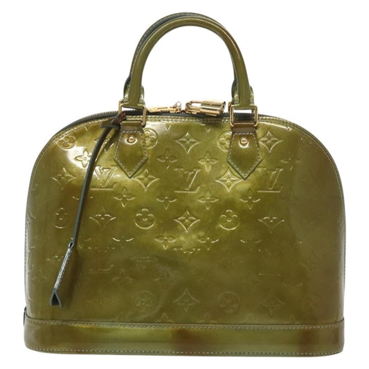 Louis Vuitton Alma Handbag Monogram Vernis, GREEN, PATENT_LEATHER, Handbag