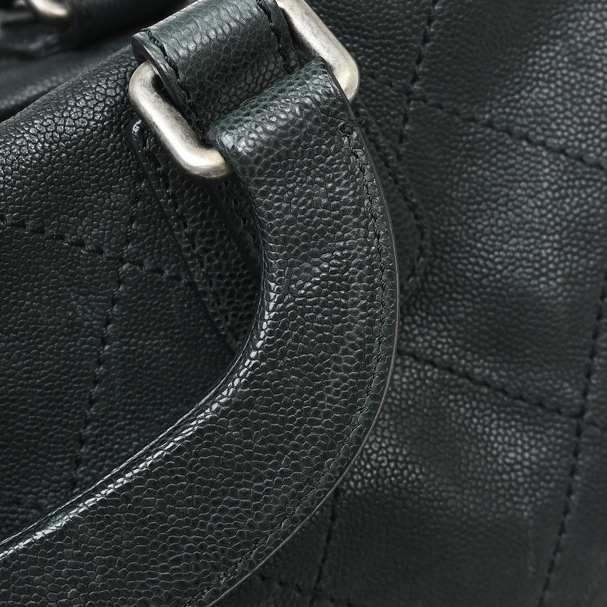 Chanel Outdoor Ligne Doctor Bag Quilted Caviar, Black, Leather, Handbag
