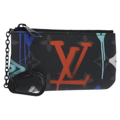 Louis Vuitton Pochette Clés Monogram Canvas, BLACK, CANVAS, Wallets