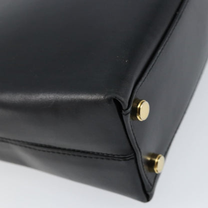 Salvatore Ferragamo Convertible Top Handle Bag Leather, BLACK, LEATHER, Handbag