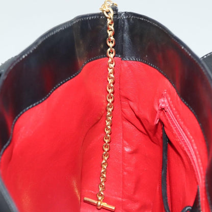 Celine Shoulder Bag Leather, BLACK, LEATHER, Shoulder bag