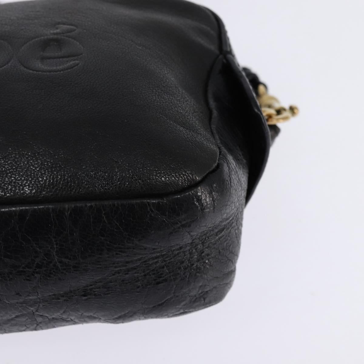 Chloe Vintage Shoulder Bag Leather, BLACK, LEATHER, Shoulder bag