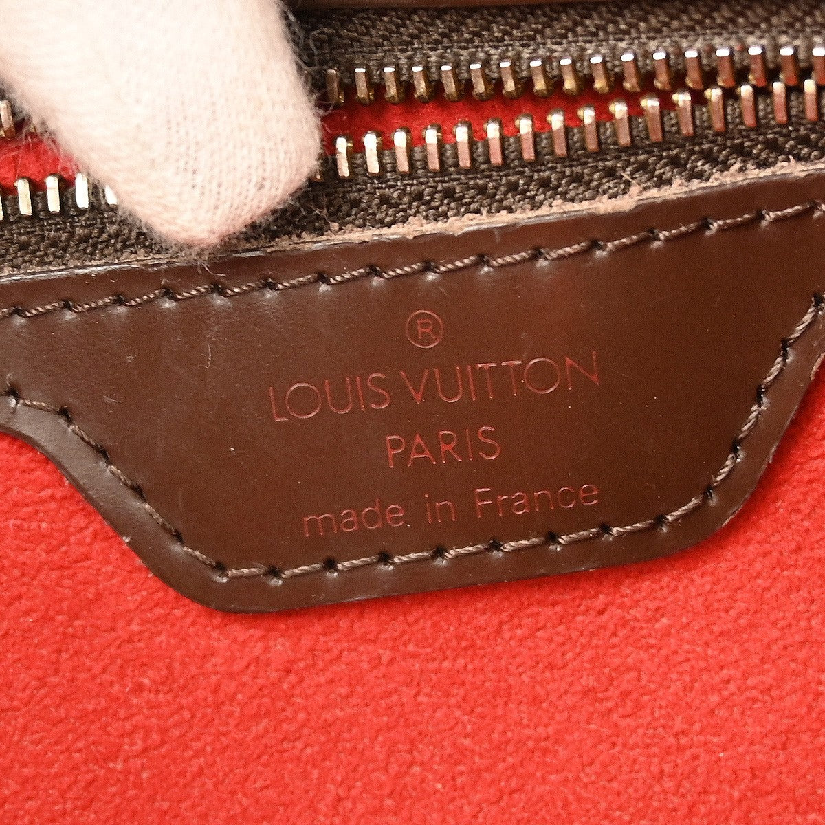 Louis Vuitton Hampstead Handbag Damier, Brown, Canvas, Handbag