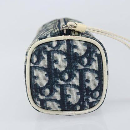 Christian Dior Vintage Trotter Pouch Canvas, NAVY, CANVAS, Clutche & pouche