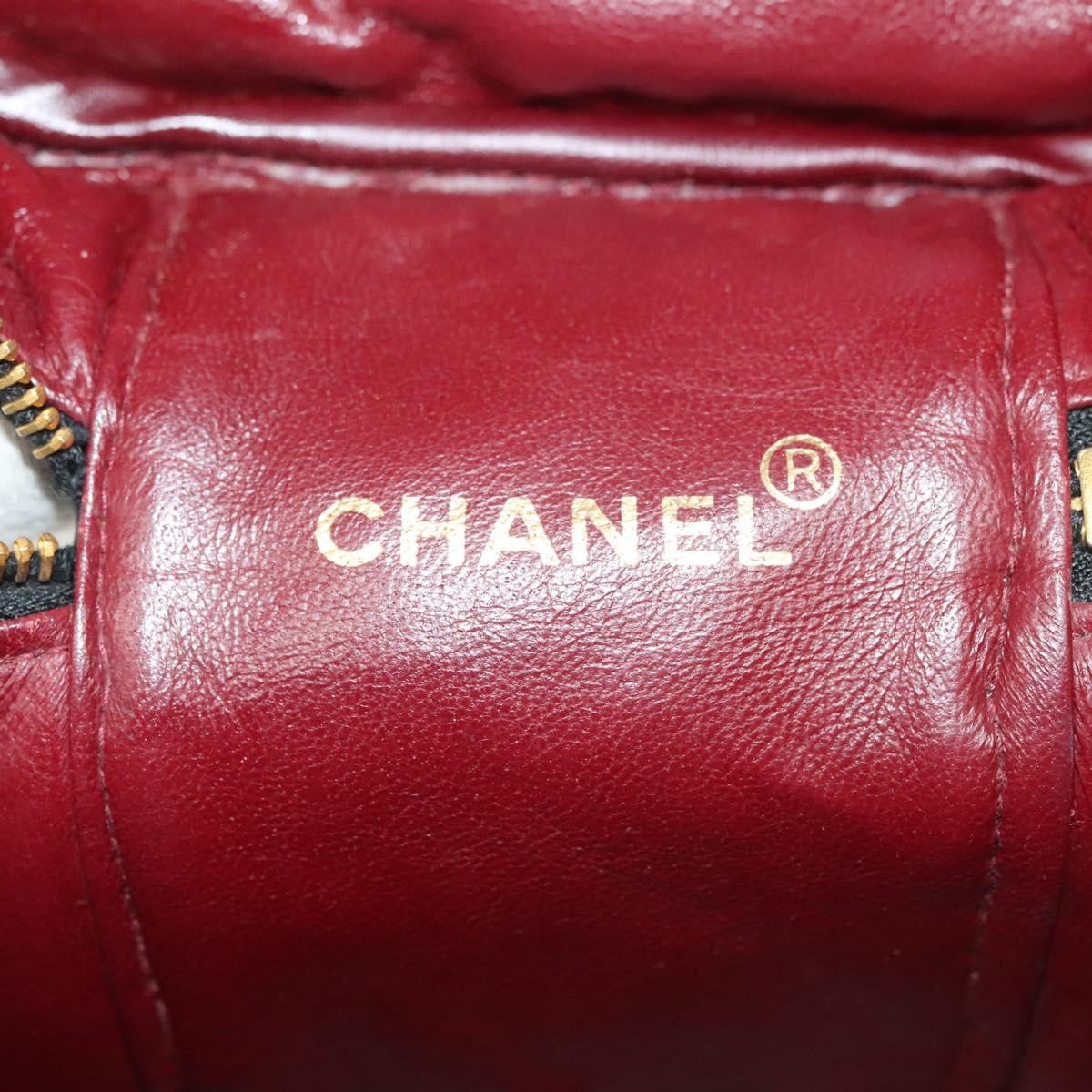 Chanel Vanity pouch Leather, BLACK, LEATHER, Toiletry Case