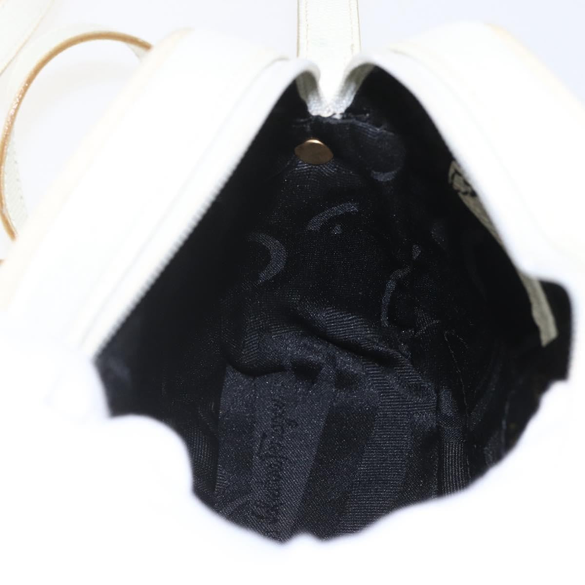 Salvatore Ferragamo Vala Shoulder Bag Leather, WHITE, LEATHER, Shoulder bag