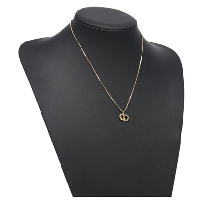 Christian Dior CD Pendant Necklace Gold-plated, GOLD, METAL, Necklace