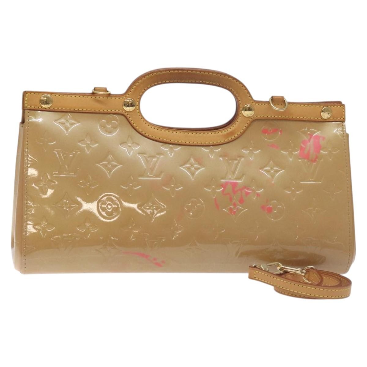 Louis Vuitton Roxbury Drive Handbag Monogram Vernis, CAMEL, PATENT_LEATHER, Handbag