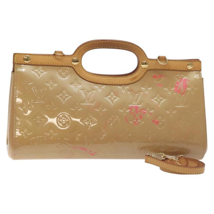 Louis Vuitton Roxbury Drive Handbag Monogram Vernis, CAMEL, PATENT_LEATHER, Handbag