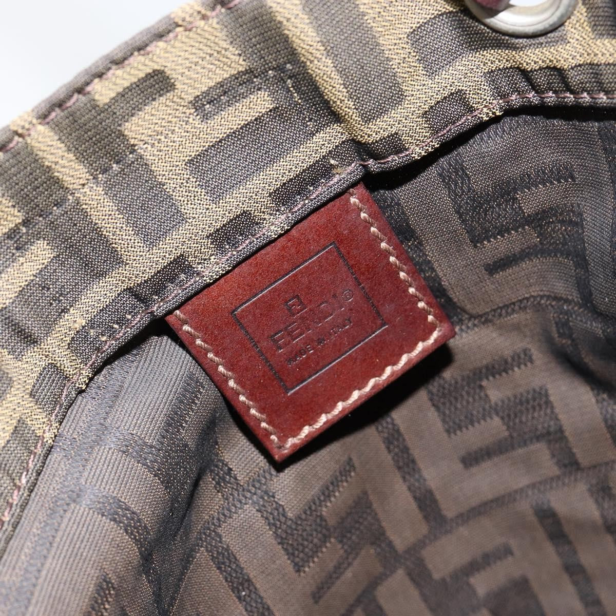 Fendi Vintage Zucca Handbag Zucca, BLACK, CANVAS, Handbag