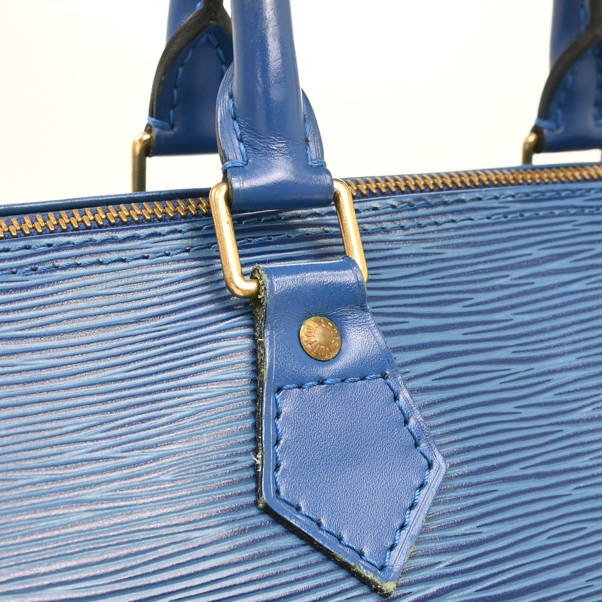 Louis Vuitton Speedy Handbag Epi Leather, Blue, Leather, Handbag