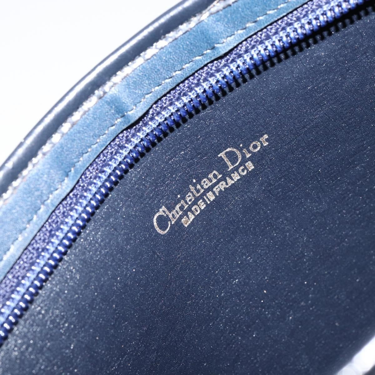 Christian Dior Vintage Trotter Shoulder Bag Canvas, NAVY, CANVAS, Shoulder bag