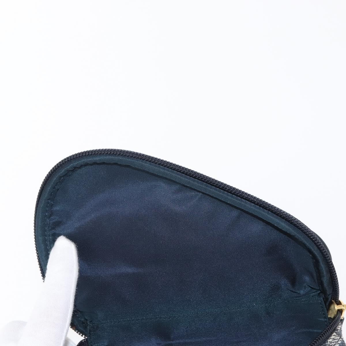 Christian Dior Saddle Zip Pouch Diorissimo Canvas, BLUE, CANVAS, Clutche & pouche