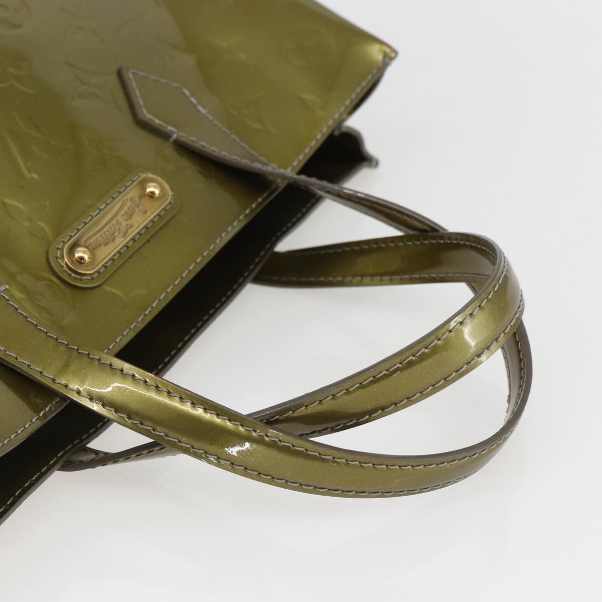 Louis Vuitton Wilshire Handbag Monogram Vernis, GREEN, PATENT_LEATHER, Handbag