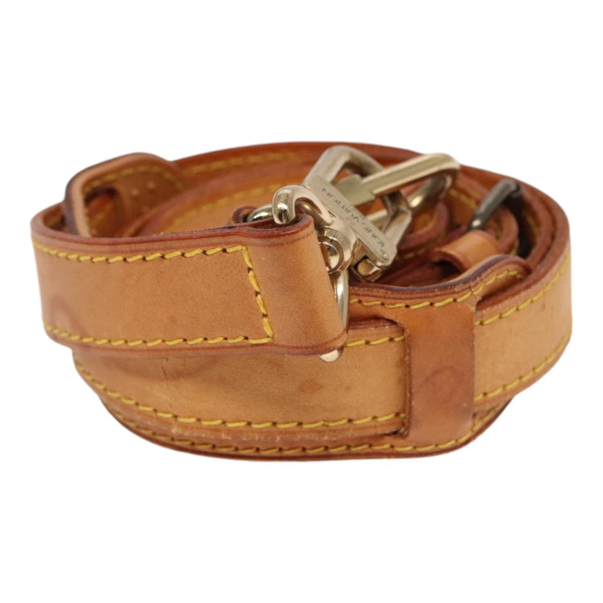Louis Vuitton Adjustable Shoulder Strap Vachetta Leather, BEIGE, LEATHER, Straps