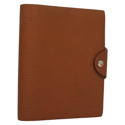 Hermes Ulysse Agenda Cover Leather, BROWN, LEATHER, Clutche & pouche