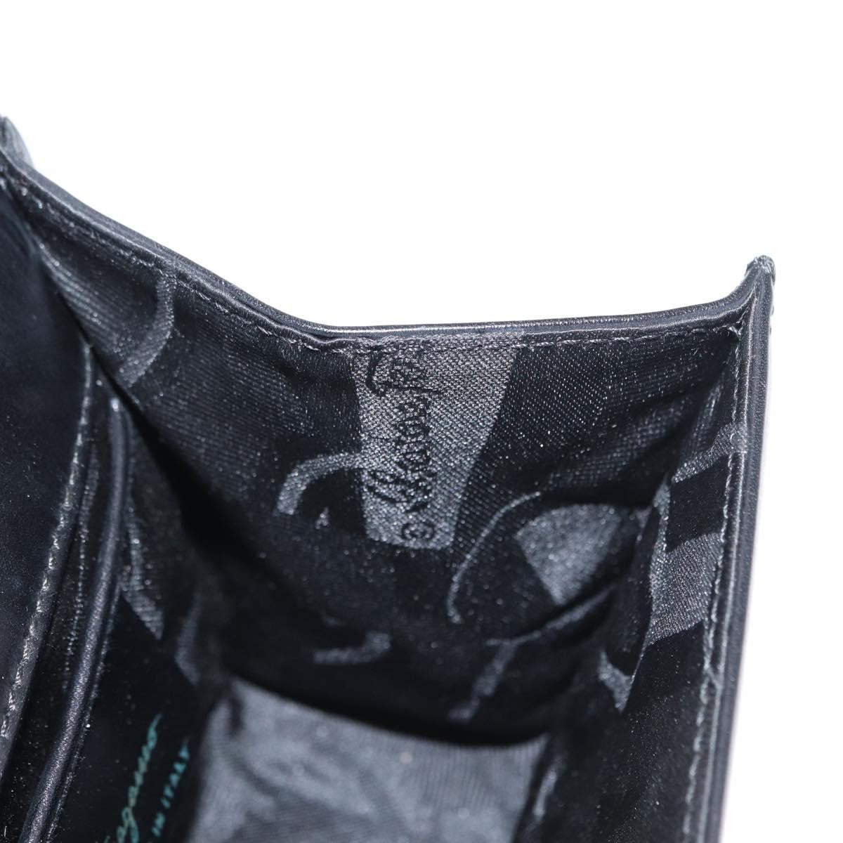 Salvatore Ferragamo Gancini Shoulder Bag Leather, BLACK, LEATHER, Shoulder bag