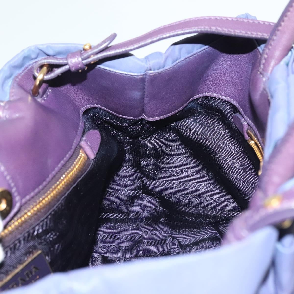 Prada Bow Tote Tessuto, PURPLE, NYLON, Handbag