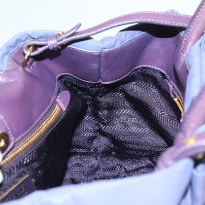 Prada Bow Tote Tessuto, PURPLE, NYLON, Handbag