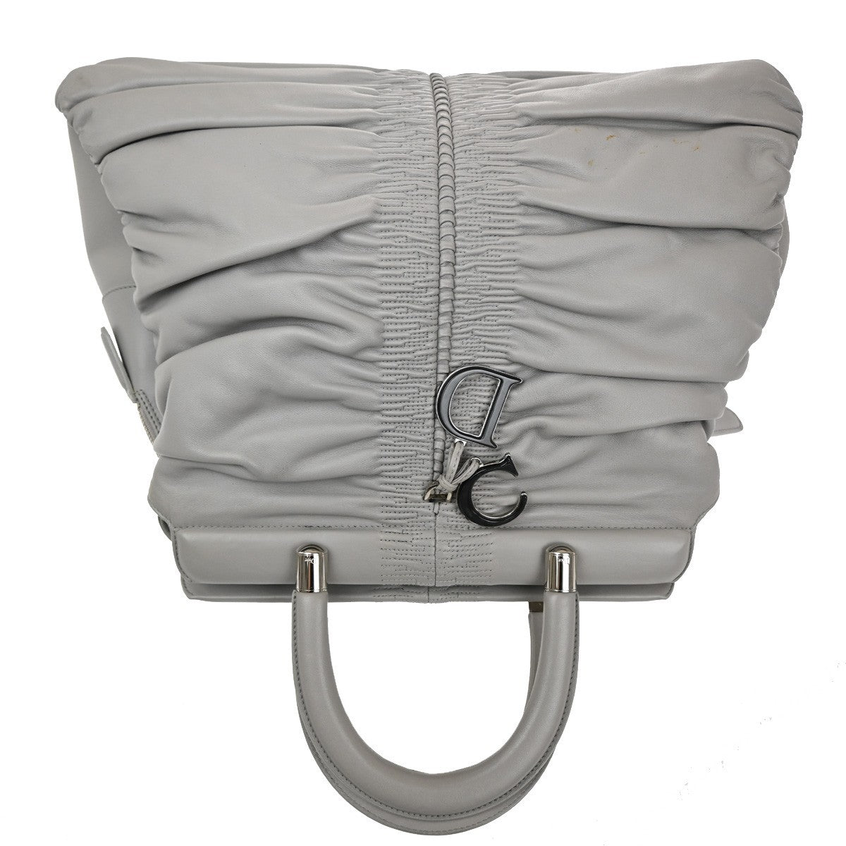 Christian Dior Karenina Tote Lambskin, GRAY, LEATHER, Tote bag