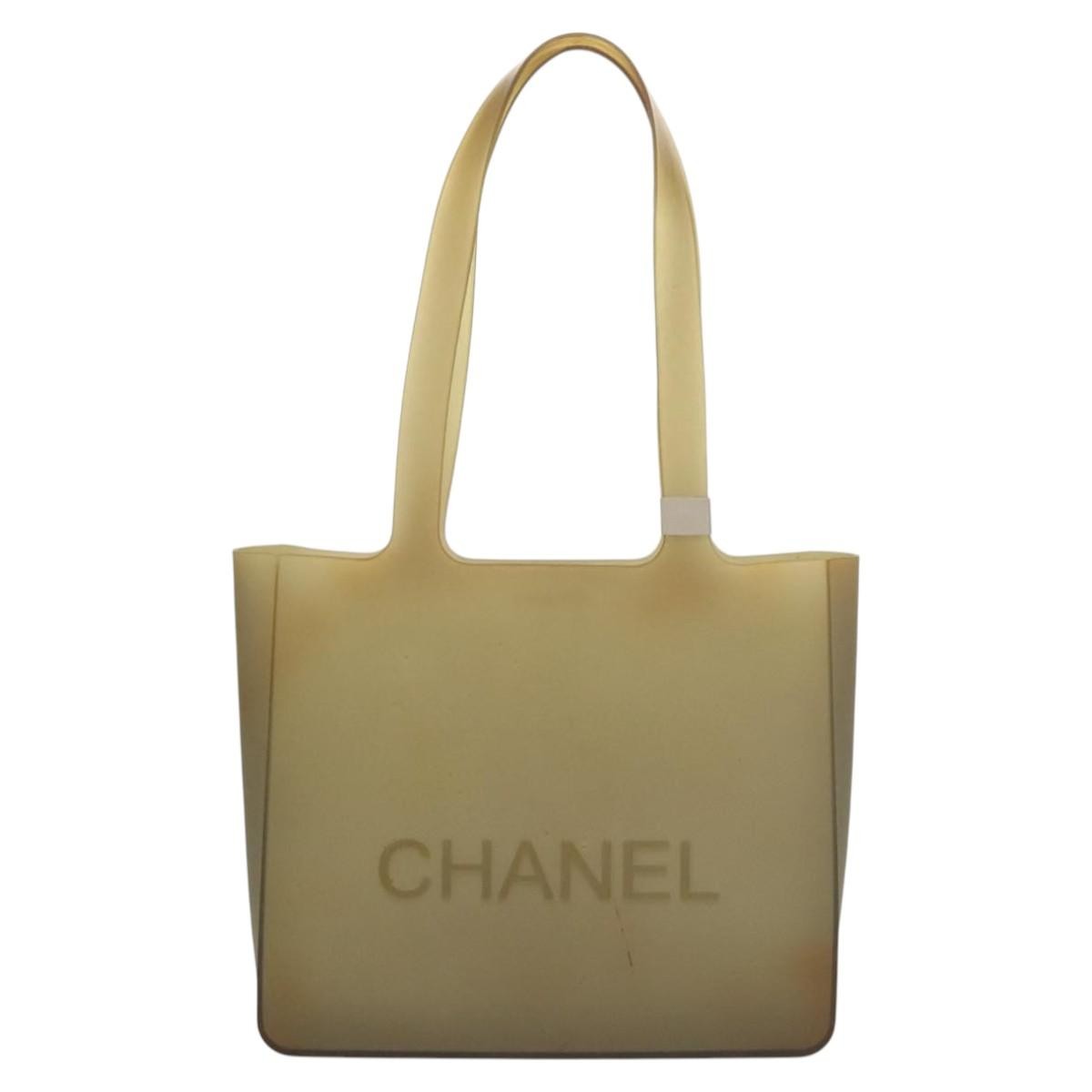 Chanel Tote Terry Cloth, KHAKI, RUBBER, Tote bag