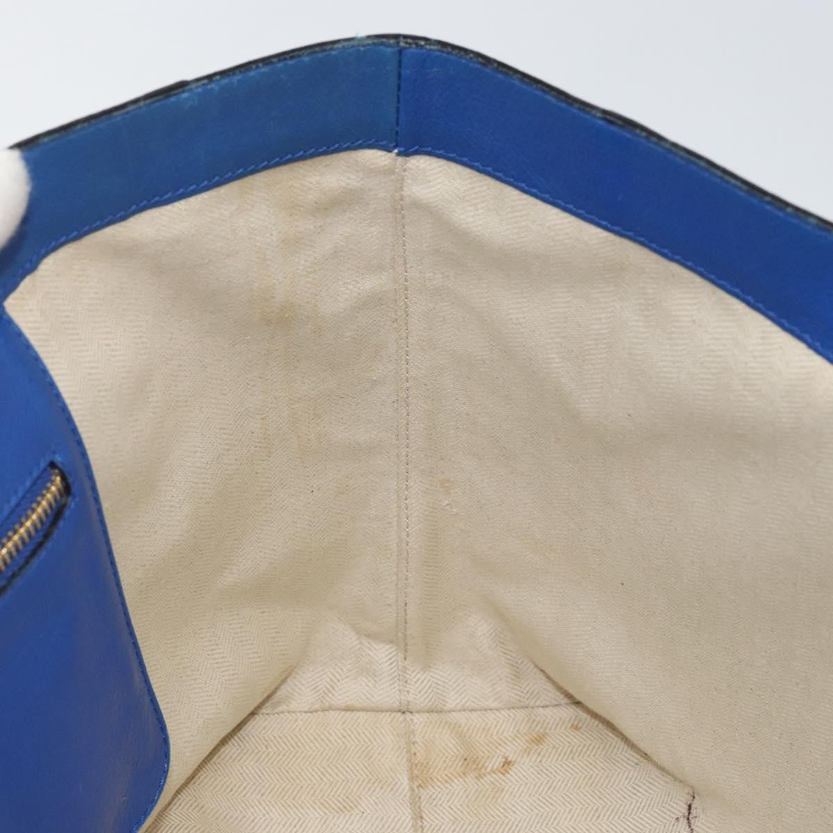 Loewe Vintage Anagram Tote Leather, BLUE, LEATHER, Tote bag