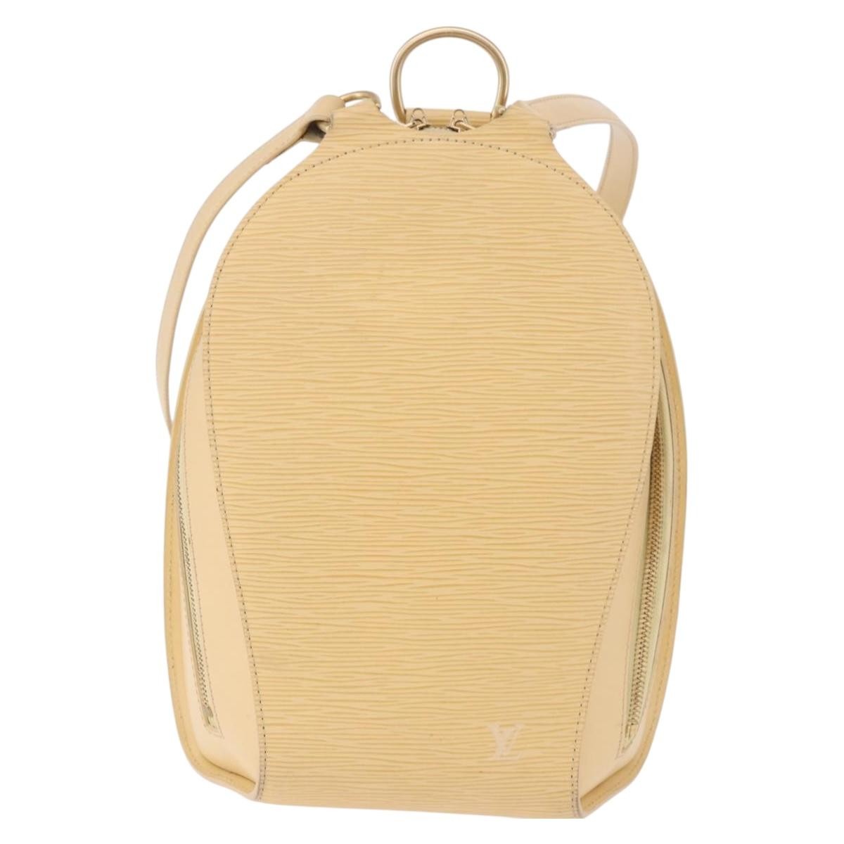 Louis Vuitton Mabillon Backpack Epi Leather, Beige, Leather, Backpack