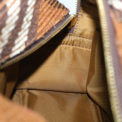 Burberry Blue Label Handbag Wool, BROWN, WOOL, Handbag
