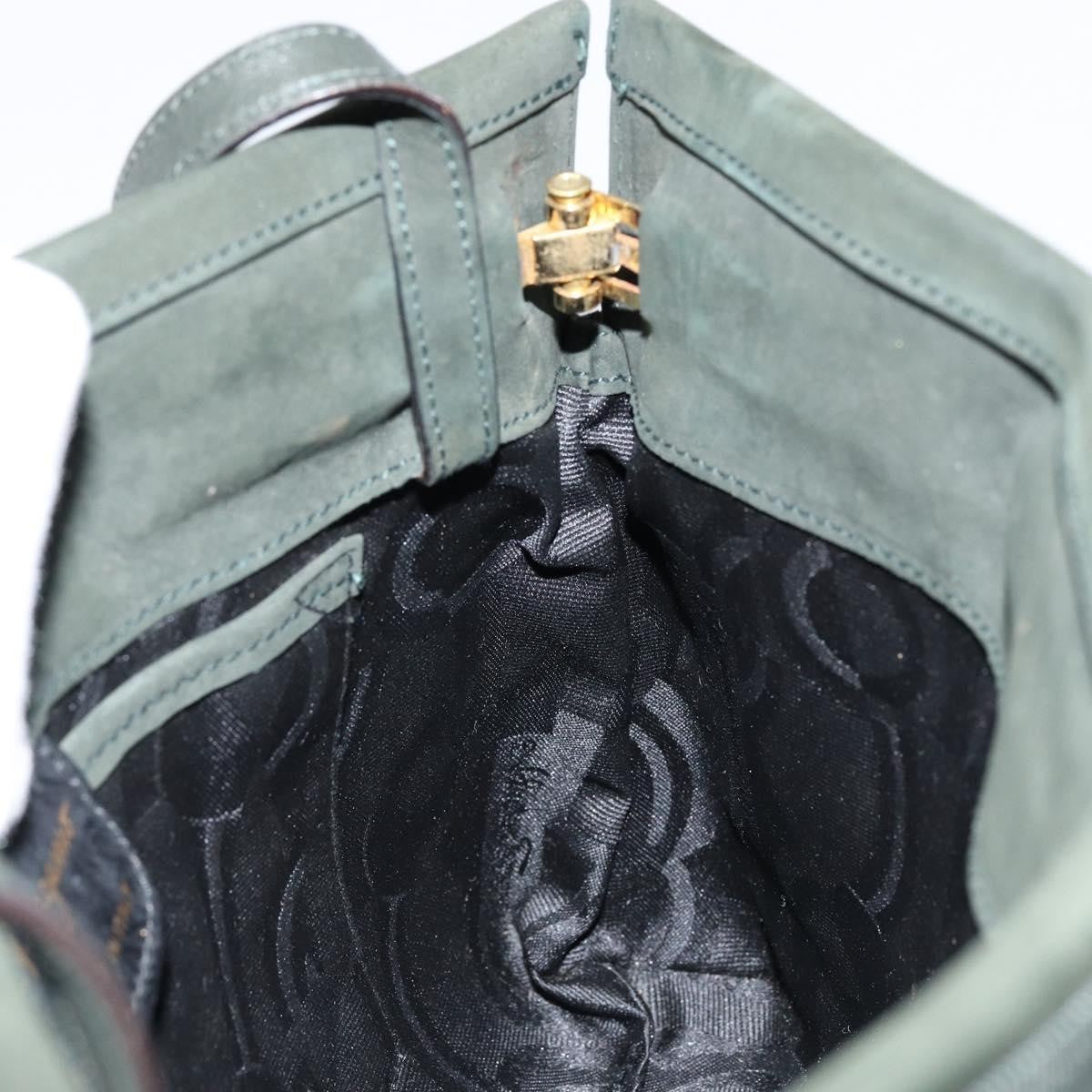 Salvatore Ferragamo Vala Shoulder Bag Suede, KHAKI, SUEDE, Shoulder bag