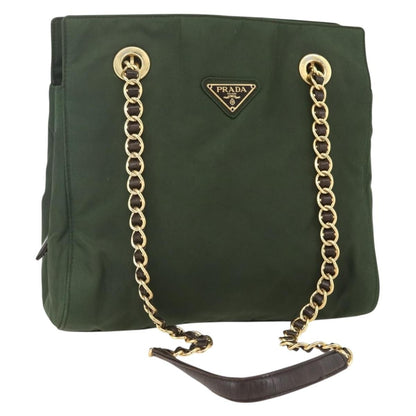 Prada Re-Edition 1995 Chain Tote Quilted Re-Nylon, GREEN, NYLON, Shoulder bag